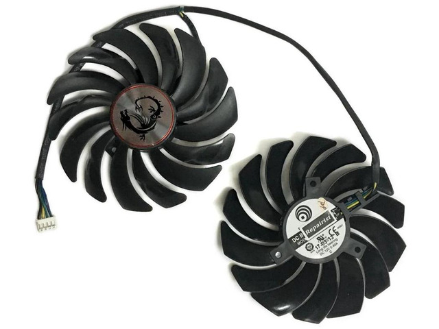 PLD10010S12HH GPU Graphics Card Cooling Fan 2 Units/Set, Replacement VGA Cooler Fan Compatible with GTX 1080Ti, GTX1070 Ti, RX 580, RX 480, RX 570...