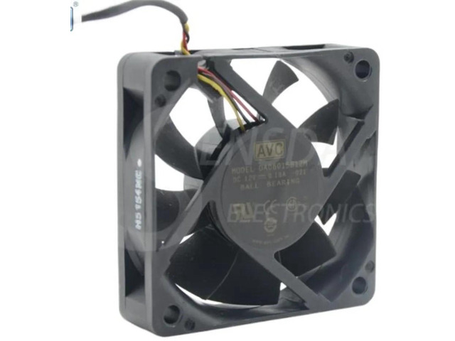 DA06015B12M DC Axial Cooling Fan 60x60x15mm, 12V 0.18A 3-Pin 6015 Slim Fan, Replacement Cooler for Server, Inverter, TV, Industrial Equipment, 1...