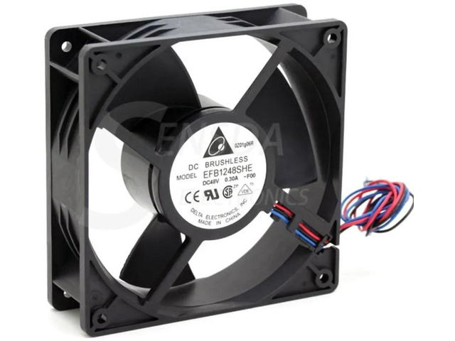 120x120x38mm Server Cooling Fan EFB1248SHE-F00, DC 48V 0.30A 2 Wire 12038 Square Fan, Replacement Fan for Inverter, Industrial Cabinet, Server...
