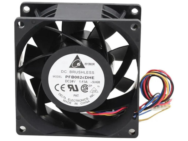 Replacement PFB0824DHE High Speed PWM Axial Cooling Fan, 80x80x38mm 80mm DC 24V 1.63A 4 Wire Fan for Server, Inverter, Industrial Cabinet Heat...