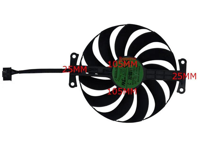 Replacement GPU Cooling Fan T129215BU, Graphics Card Cooler Fan for RTX 3060 12GB PHOENIX ITX, RTX 3050 8GB Gaming Video Card, DC12V 6Pin GPU...