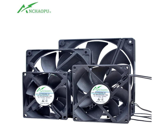 EC Brushless Axial Cooling Fan, AC 110V 120V 220V 240V Dual Ball Bearing 2 Wires 50x50x20mm 5020 Fan, High Efficiency Replacement Fan for Server...