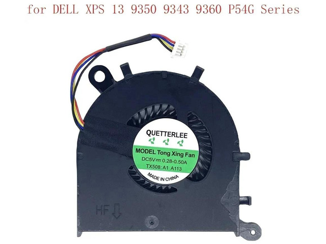 XHT5V 0XHT5V CN-0XHT5V DC28000F2F0 Laptop CPU Cooling Fan, Notebook Replacement Cooler for DELL XPS 13 9343 9350 9360 P54G Series, Internal...
