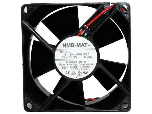 3112KL-05W-B60 Axial Cooling Fan, DC 24V 0.28A 8032 80×80×32mm 8cm 2-Wire Quiet Replacement Fan, Industrial Cooling Fan for Boring Machine and...