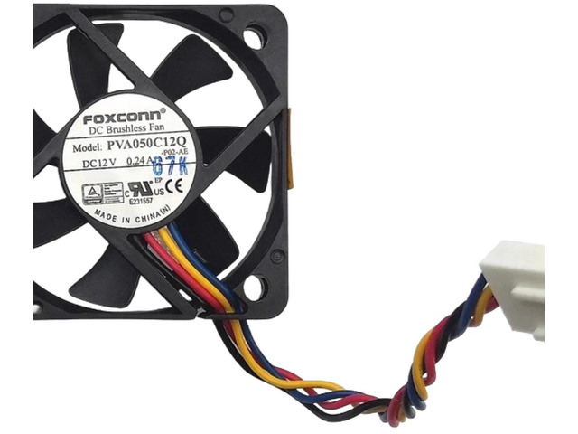 PVA050C12Q Axial Cooling Fan, 5010 50×50×10mm 5CM DC12V 0.24A 4-Wire PWM Hydraulic Bearing Ultra-Thin Silent Replacement Fan, Adjustable Speed...