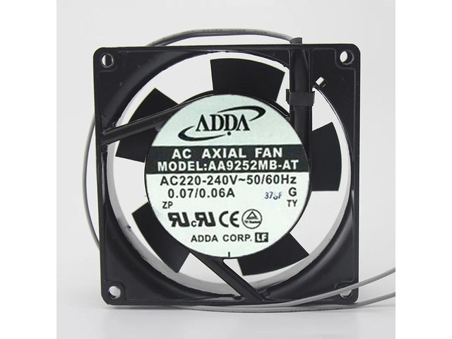 AA9252MB-AT 9225 AC Axial Cooling Fan, 92x92x25MM 9CM AC220V, Rated Current 0.07A / 0.06A, Square Cabinet Chassis Fan, Replacement Ventilation Fan...