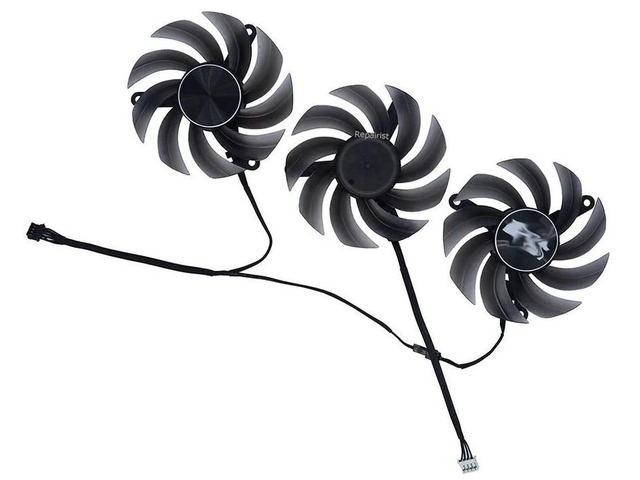Triple FD8015U12D GPU Cooling Fan Set, Replacement Graphics Card Cooler for RTX3070 Ti Black Edition D6X & RTX3070 LIFE ES, DC12V 4Pin PWM...