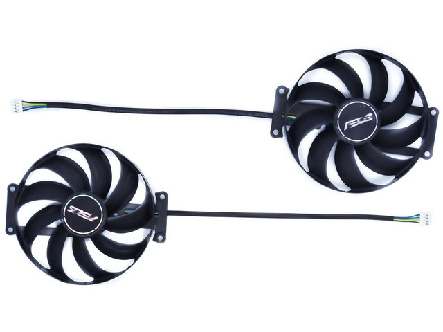 T129215SU GPU Cooling Fan with Dual Power Connectors, 4-Pin PWM Intelligent Thermostat VGA Cooler Fan DC12V, Replacement Video Card Fan,...