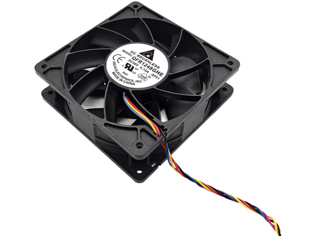 QFR1248GHE 12038 Industrial PWM Cooling Fan, 120x120x38MM DC48V 0.75A 24W 6000RPM, 4-Wire Ball Bearing 12CM Square Axial Fan for Cabinet & High...