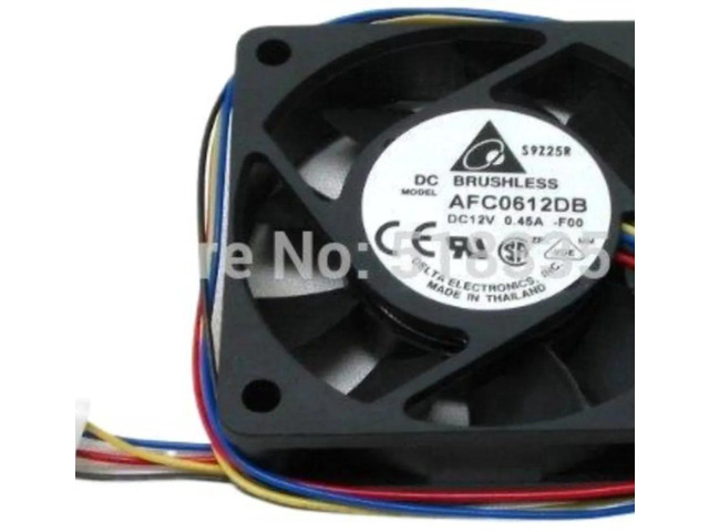 AFC0612DB-F00 DC Brushless Axial Cooling Fan 60x60x15mm, 7200 RPM, 29.24 CFM, 47.5 dBA, PWM 4-Pin Connector High Airflow Fan for Server Power...