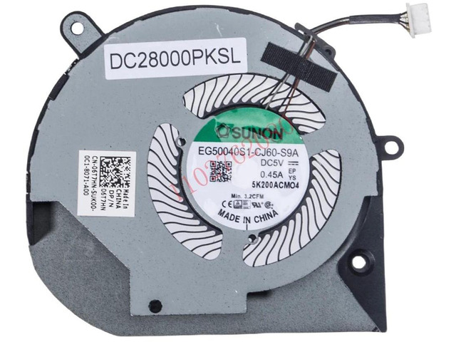 CPU Cooling Fan Replacement for Dell Precision 3540 3550 M3540 Latitude 5510 Laptop, P/N 06T7HN 0G8RWX, 4 Pin Connector, DC5V Brushless Notebook...