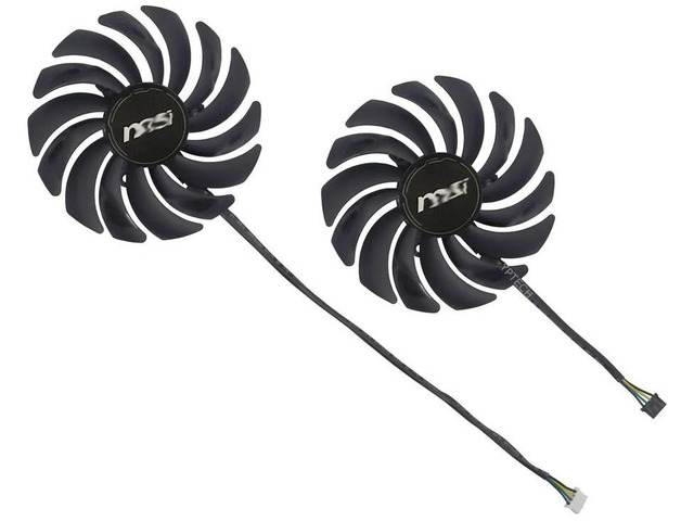 2Pcs/Set PLD10010S12HH GPU Cooling Fan, Replacement Graphics Card Cooler, Compatible with PLD10010B12HH for RTX 3060, 3060 Ti, 3070 VENTUS 2X OC...