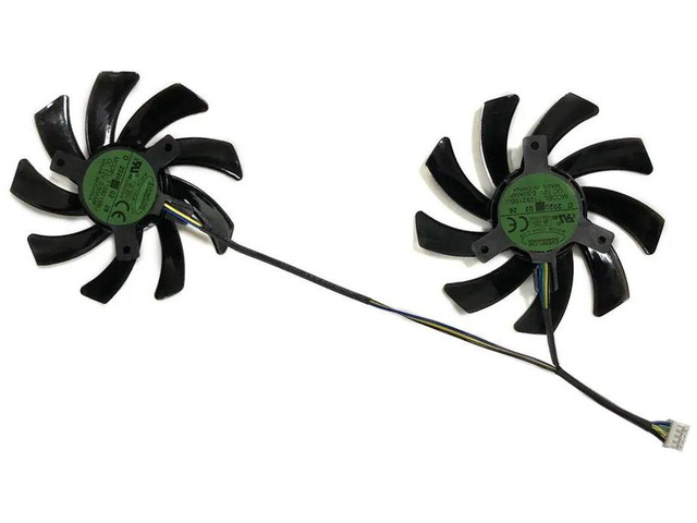 2Pcs/Set T129215BU GPU Cooling Fan, Replacement VGA Graphics Card Cooler for GALAKURO RD RX6600, RX 6600XT, RX 6700 XT Video Card, High Airflow...