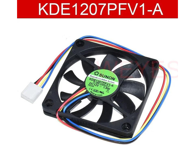 70x70x10mm Axial Flow Cooling Fan KDE1207PFV1-A, DC 12V 1.8W 4-Pin PWM Blower Cooler Replacement Fan for SUNON KDE1207PFV1-A, 7CM Thin Internal...