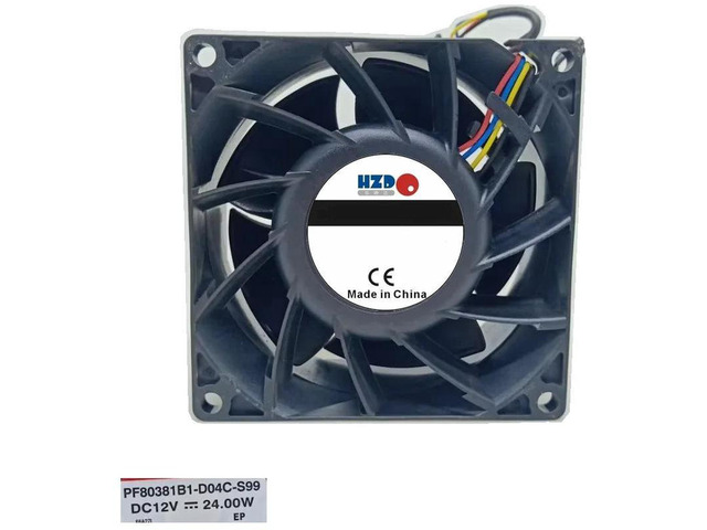 PF80381B1-D04C-S99 Axial Cooling Fan, 80x80x38mm 8038 DC 12V Industrial Fan, High Airflow 6038 Style Replacement Cooler for Server Cabinet Power...