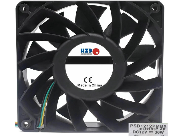 PSD1212PMB1-A / PSD1212PMBX Axial Cooling Fan, 120x120x38mm 12038 DC 12V 12.54W 23.76W 24W High Airflow Industrial Fan, Replacement Cooler for...