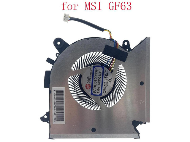 Laptop CPU Cooling Fan Replacement for MSI GF63 9RCX-818, 9SC-066, 8SC-030 N413 Series Gaming Notebook, DC5V 4-Pin PWM Internal CPU Radiator Fan,...