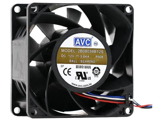 80x80x38mm 8038 High Speed Axial Cooling Fan 2B08038B12S, 8CM DC12V 3.84A High Performance Replacement Fan for Server, Industrial Cabinet, High...