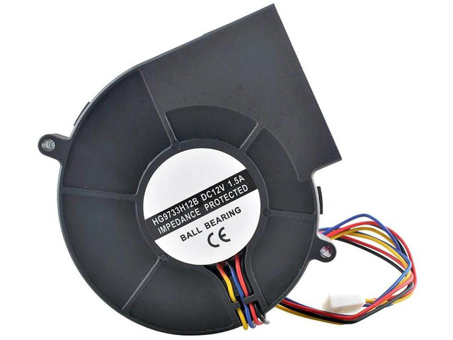 2 Pack 97x97x33mm DC12V 1.50A 4-Pin Dual Ball Bearing Centrifugal Blower Fans, 97mm Turbine Blower Replacement for Film Cooling Systems, High...