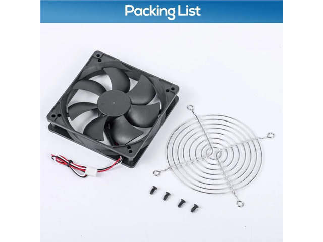 120x25mm DC24V 3000RPM 108CFM Dual Ball Bearing Axial Cooling Fan, 120mm High Airflow Replacement Fan for Server Chassis, Welding Machine,...