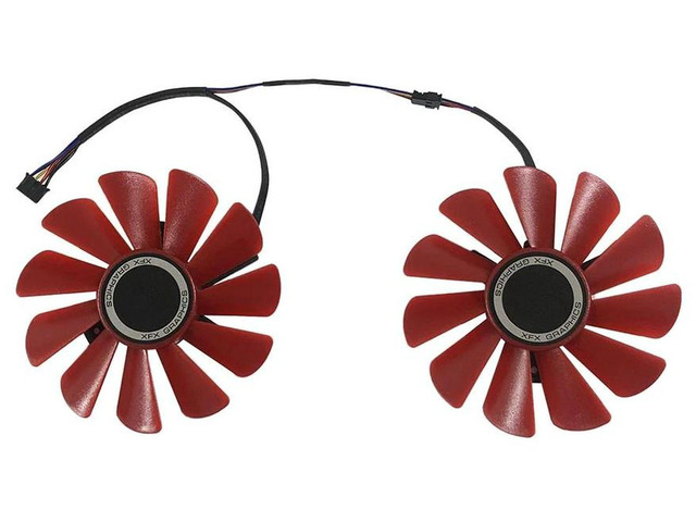 2-Pack Red GPU Cooling Fans FDC10U12S9C CF9010H12S, Replacement VGA Cooler for XFX RX480, RX570, RX470 Desktop Graphics Cards, GPU Heat Dissipation...