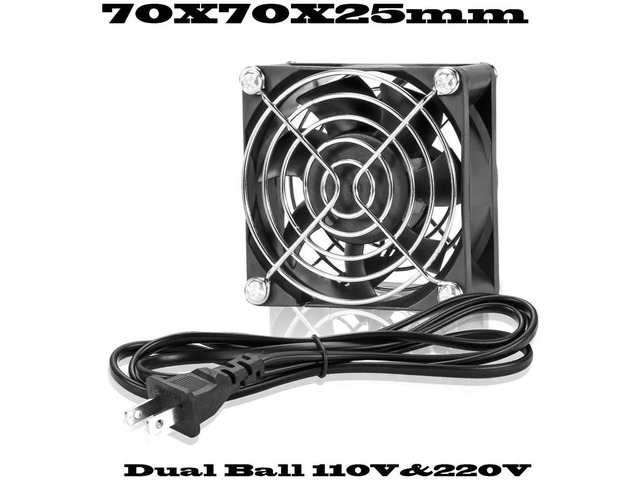 EC Motor Axial Cooling Fan SXDE7025, European Standard Double Ball Bearing, AC 115V / 230V Energy Saving Fan for Server Chassis, Industrial Cabinet...