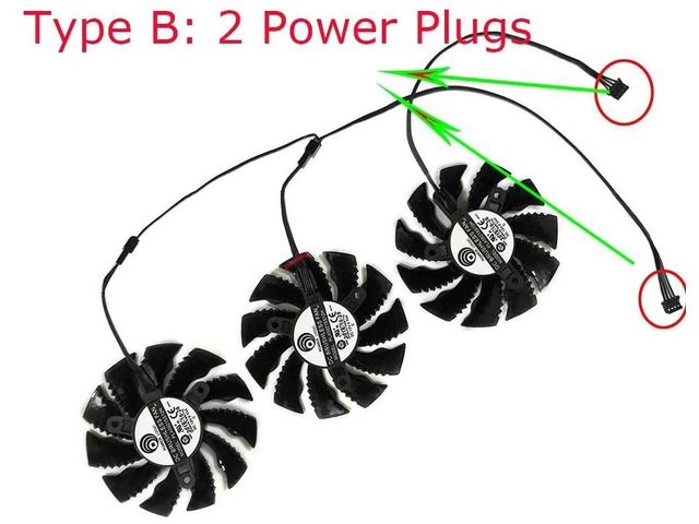 1 Set PLA09215 Type B GPU Cooling Fan PLA09215S12H 82mm, Replacement VGA Cooler for GV-N3070OC RTX3070 RTX3070 OC Rev.2.0 Desktop Graphics Card...
