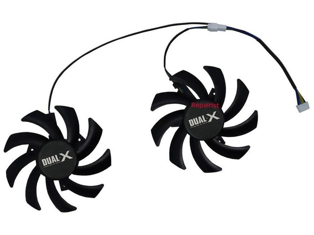 2 Pcs/Set FDC10H12S9-C GPU VGA Cooling Fans, Replacement Graphics Card Fan Kit for Sapphire HD6850, HD6970, HD7870 2G, HD7950, HD7970, R9 280X, CMP...