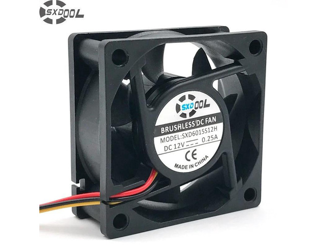 2 Pcs/Set 6025 Silent Axial Cooling Fans, 60x60x25mm 6CM DC12V 0.18A Sleeve Bearing 3-Wire Tachometer Fan, Replacement Fan for Server, Inverter, PC...