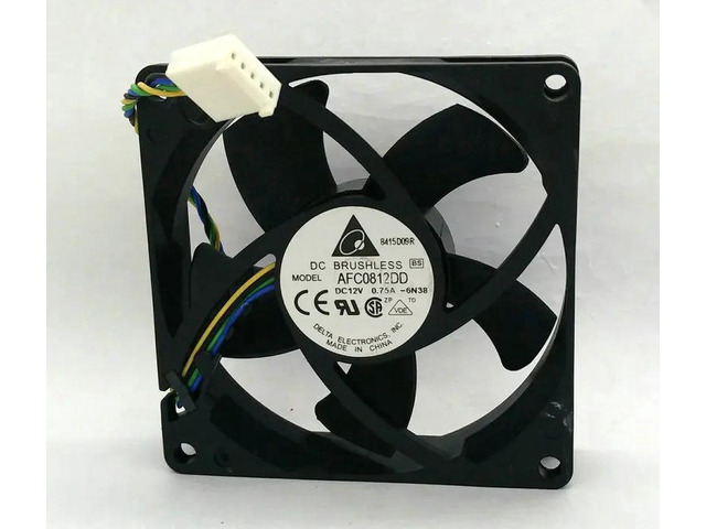 AFC0812DD 8020 8CM 80x80x20mm DC 12V 0.75A Dual Ball Bearing PWM 4Pin Cooling Fan, Replacement 80mm Axial Fan for Delta, Server Chassis, CPU...