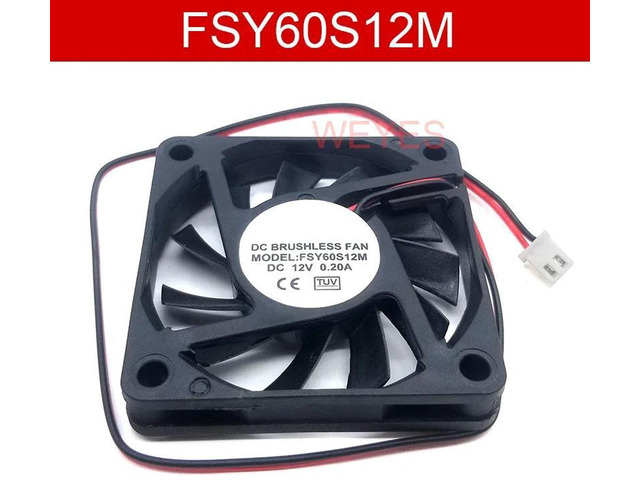 FSY60S12M 6010 60x60x10mm DC12V 0.2A 2-Pin Axial Cooling Fan, 60mm Replacement Server Fan for Server Chassis, Network Switch, Industrial Heatsink...