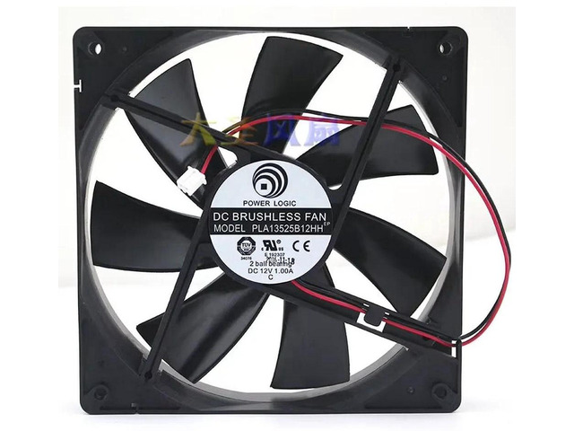 PLA13525B12HH DC12V 1.0A 135x135x25mm 2-Wire Axial Cooling Fan, 135mm Dual Wire PC Case Fan for Computer Chassis, Industrial Cabinet Heatsink...