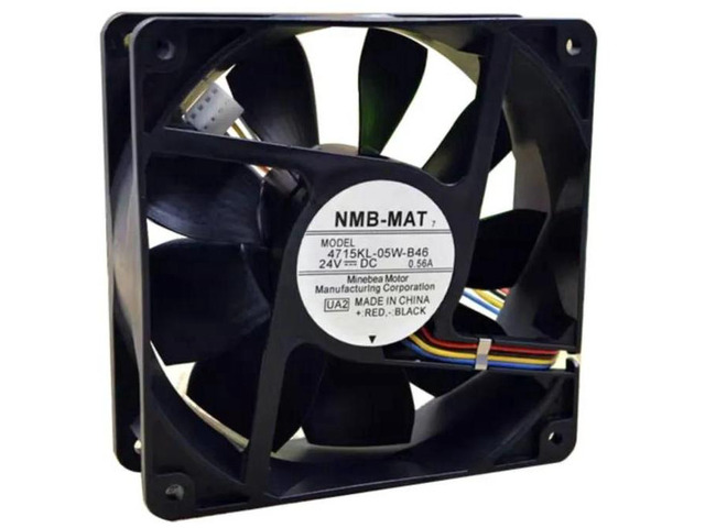 4715KL-05W-B46 120x120x38mm DC24V 0.56A Dual Ball Bearing Axial Fan, High Speed Industrial Cooling Fan for Cabinet, Inverter, Heatsink Replacement...