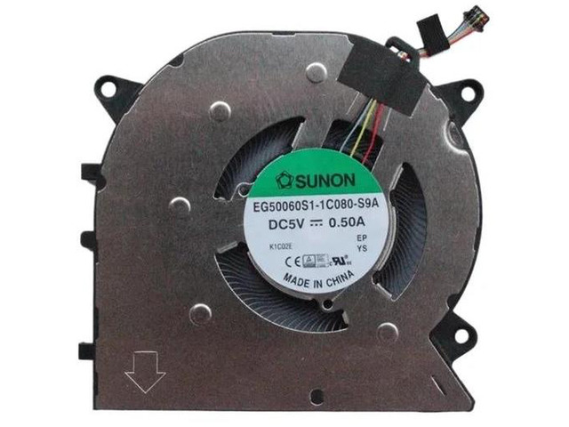 SOL51690056 Laptop CPU Cooling Fan, EG50060S1-1C080-S9A DC5V 0.50A Replacement Fan for MateBook 14s HKD-W56 Notebook CPU Cooler Repair Spare Part