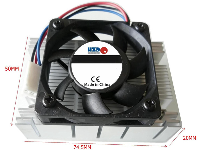 5010 5cm EFB0512HHA 12V 0.2A 3-Wire Cooling Fan with ECC-00371-01-GP Black CPU Heatsink, Axial Fan Assembly for Small CPU Heat Dissipation...