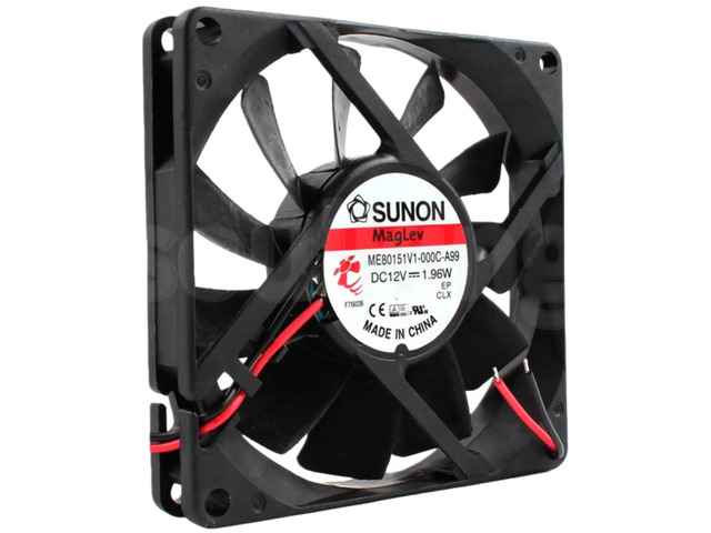 DC12V 80x80x15mm Silent Cooling Fan ME80151V1-000C-A99, 3000RPM 37CFM 3-Pin Chassis Fan for PC Power Supply and Industrial Power Supply Replacement...