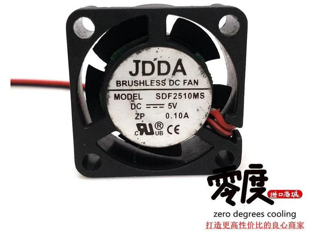 JDDA SDF2510MS 25x25x10MM 2.5CM Cooling Fan, DC5V 0.1A 2-Wire Mini Axial Fan with Heatsink for Small Embedded Module Heat Dissipation Replacement...