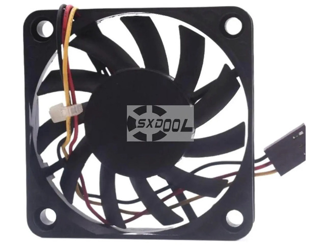 R126010BM 60x10mm 6CM Axial Cooling Fan, DC12V 0.14A 3-Wire 3-Pin Square Fan with Heatsink, Small Chassis Equipment Heat Dissipation Replacement...