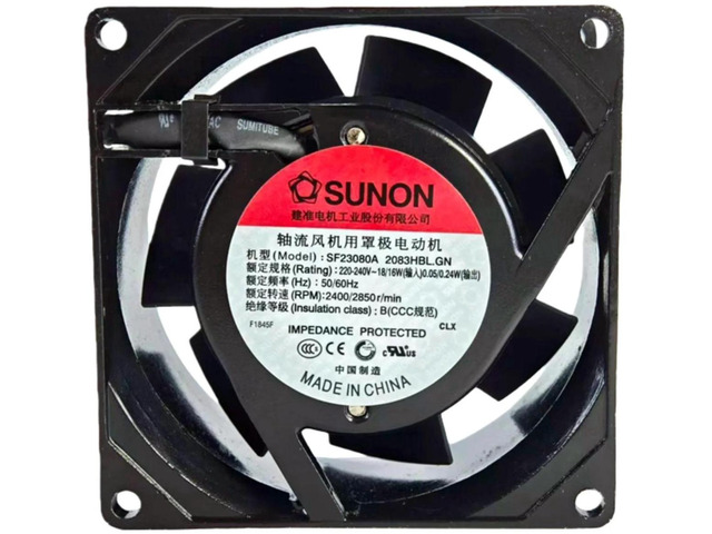 SF23080A 2083HBL. GN 80x80x38mm 80mm AC Axial Cooling Fan, AC220V/240V Ball Bearing 2850RPM High Speed Industrial Axial Fan for Electrical Cabinet...
