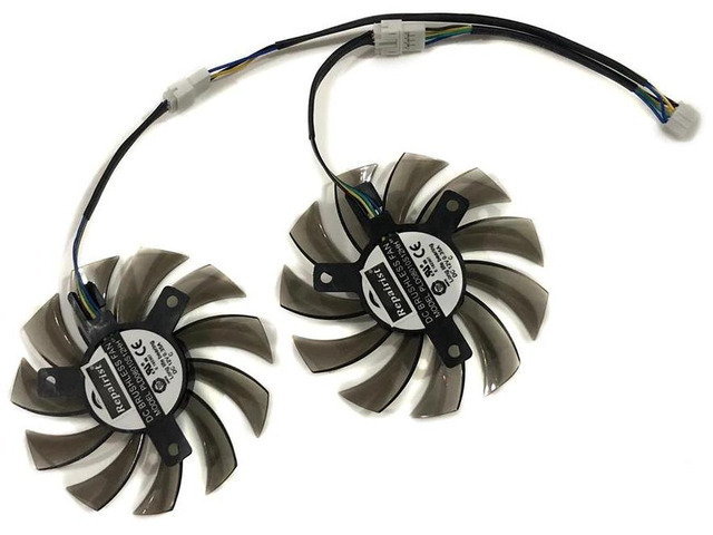 2Pcs/Set PLD08010S12HH GPU Cooling Fans DC12V 0.35A, Replacement VGA Cooler for R6790, R6850, N460, GTX 570, GTX 580 Twin Frozr II Graphics Cards,...
