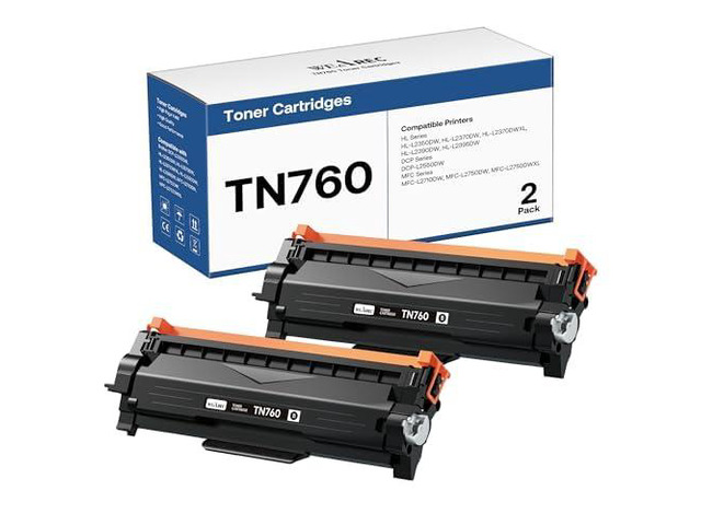 TN760 Toner Cartridges Replacement for Brother Toner TN-730/TN-760 Compatible HL-L2350DW MFC-L2710DW MFC-L2750DW HL-L2395DW HL-L2370DW DCP-L2550DW...