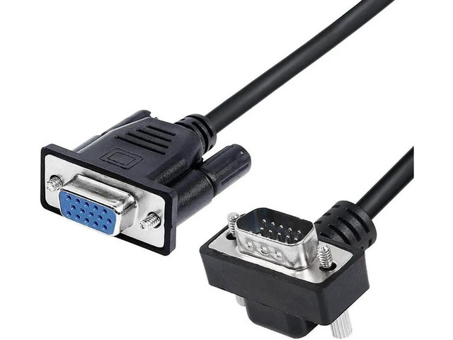 90 Degree VGA Cable Down Angle VGA Male to VGA Female Cable 1080P Full HD Computer Monitor Cable 0.5M (Down)