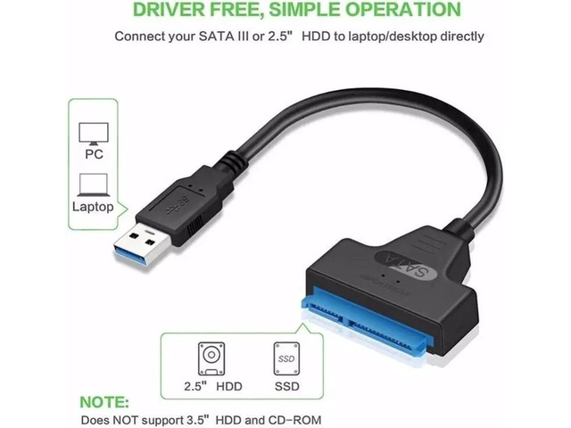 To USB Cable Adapter 2.5 Inch HDD Ide USB 3.0 Laptop 22 Pin III Cable External Hard Drive Cables SSD Connector