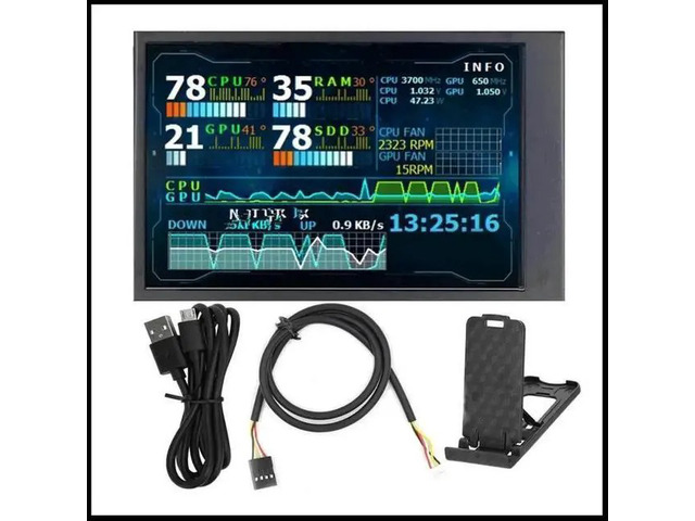 FOR 3.5 Inch IPS LCD Monitor Display Mini Capacitive Screen for AIDA64 USB Computer Monitor USB LCD Display PC Case