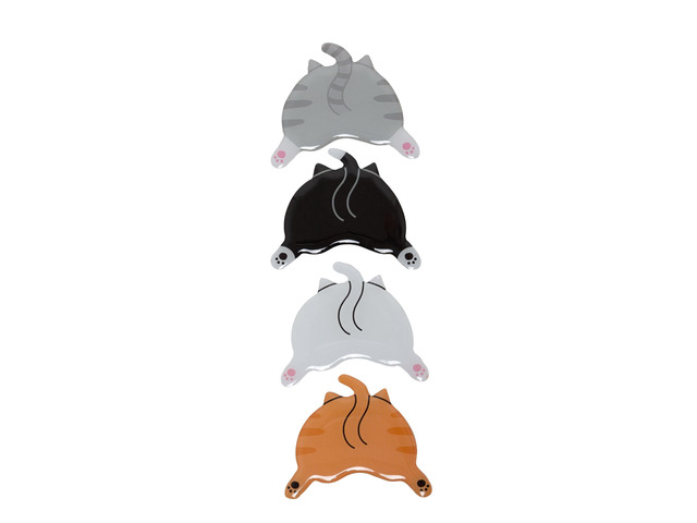 Pearhead Cat Butt Kitchen Magnets, Office and Locker Décor, Set of 4 Funny Cat Refrigerator Magnets for Fridge, Office and Locker Décor, Novelty...