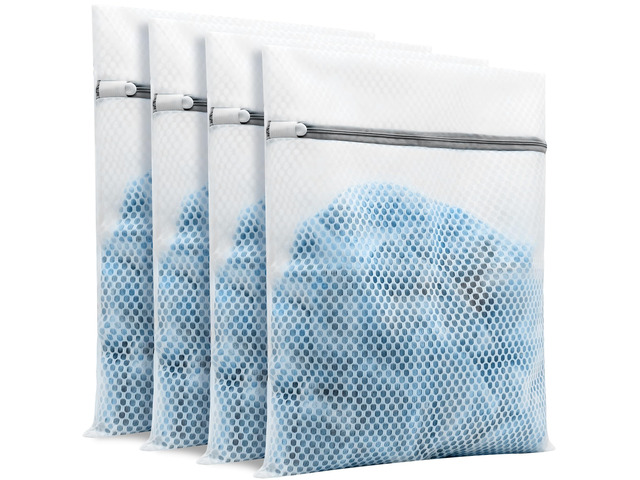 3Pcs Laundry Bags Mesh Wash Bags 9x12 Inches (3 Small) Upgraded Honeycomb & Fine Mesh, Extra Durable with Sturdy Zippers