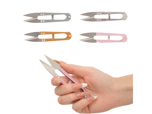 4 Pack 4.1-Inch High Carbon Steel Mini Sewing Scissors - Precision Craft Snips for Trimming Leaves,