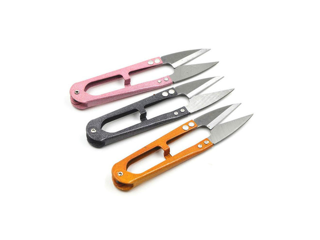 4.1inch Sewing Scissors(pack of 3) Yarn Thread Cutter Small Snips Trimming Nipper - Great for Stitch, Mini DIY Supplies (Multicolored-3)
