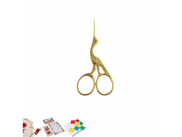 Crane Embroidery Scissors,Sharp Rainbow Stainless Steel Craft Snips for Sewing,3.74 inch,Comfortable Grip for Crafts and Sewing,DIY,Tea...