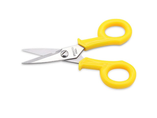Fiber Optic Kevlar Scissors, 5.5 inch, 3mm Thick 2Cr13 Stainless Steel, Heavy-Duty Cable Cutters for